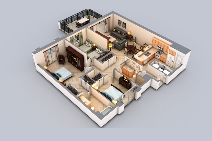 3D Floor Plans 3D House Plan Customized 3D Home Design